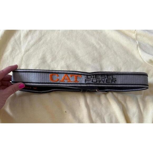 CAT Diesel Power Web Belt Adjustable Gray Black Workwear - Picture 1 of 3